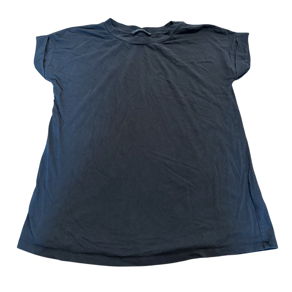 All Saints women's Medium/large black short sleeve cotton tee basic casual